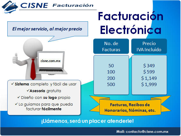 paquete Unión Leyes y regulaciones Cisne Facturación - El mejor sistema Web de Facturación Electrónica en  México